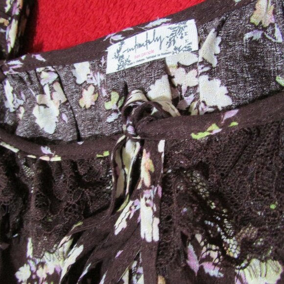 Free People Bodysuit Intimately Brown Floral - Picture 6 of 10